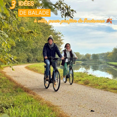 Des paysages dorés, des chemins ombragés, du patrimoine et de jolies couleurs à chaque détour…
On vous a sélectionné 3 idées de balades à vélo pour profiter pleinement de cette belle saison.
Alors, laquelle vous tente le plus ?